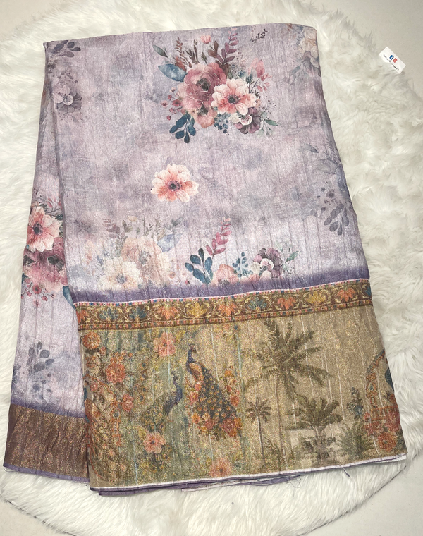 Banaras Fancy Crushing Silk Saree