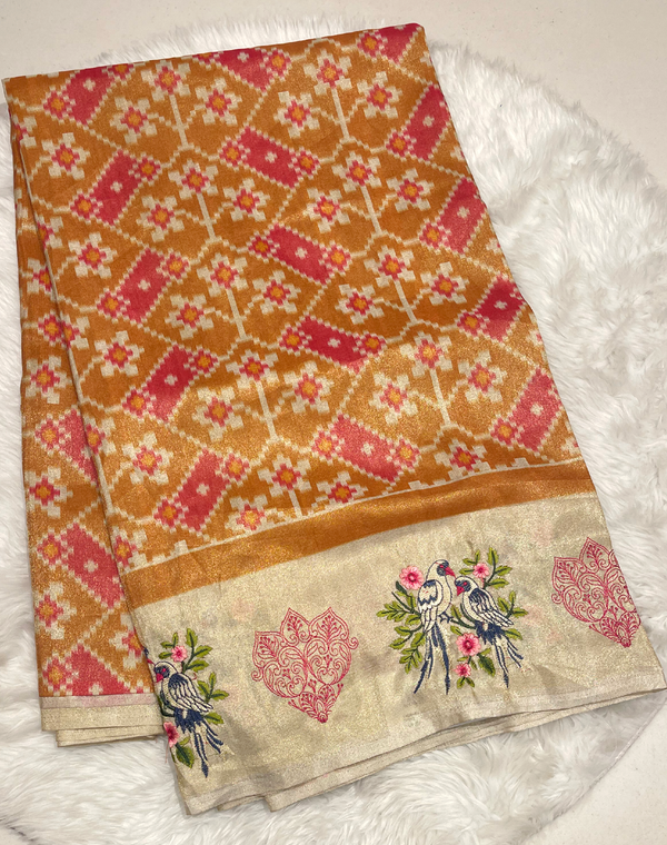 Ikkat Design Saree