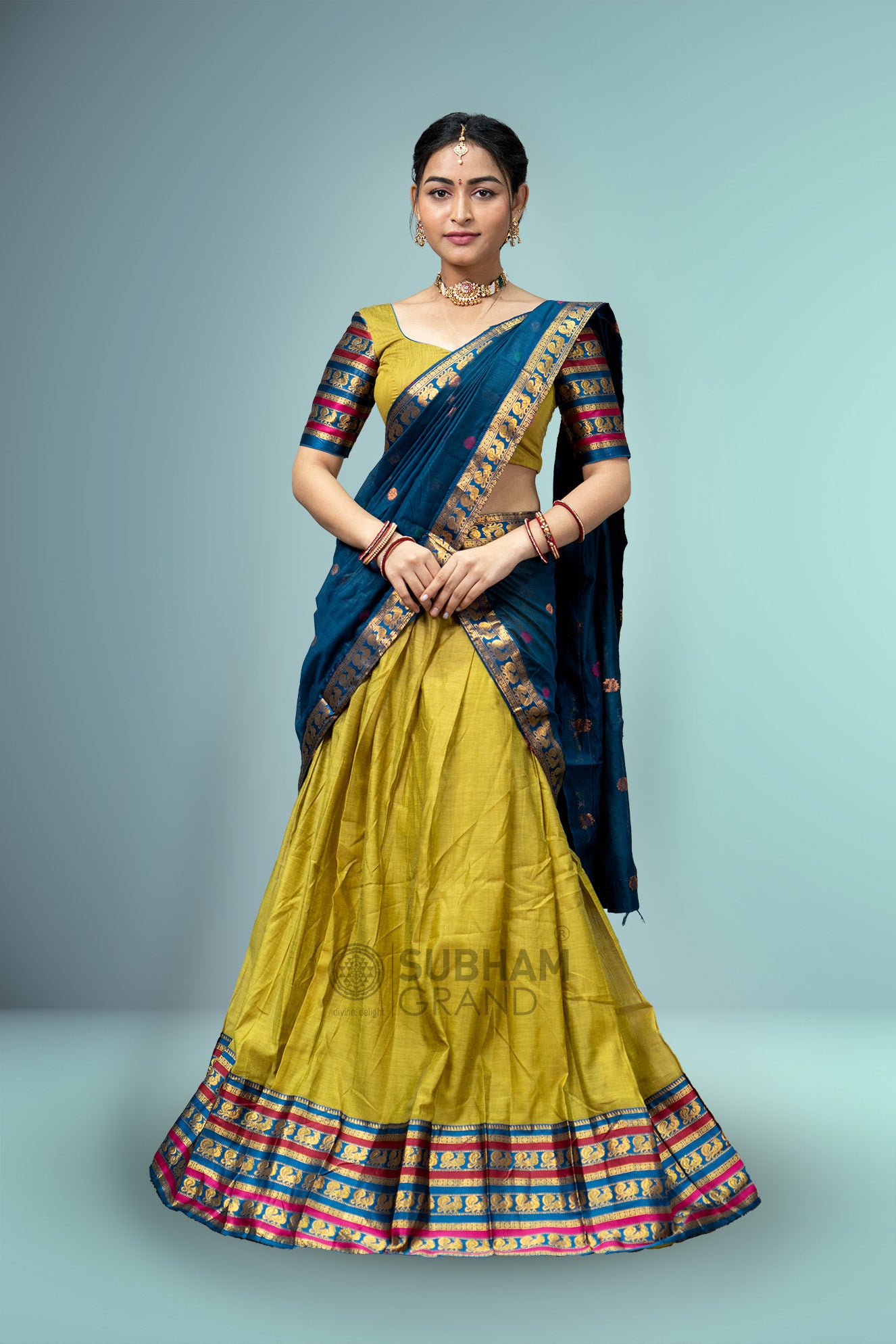 Fabzone Silk Printed Designer Half Half Saree, With Blouse Piece, 5.5 m  (Separate Blouse Piece) at Rs 1779/piece in Surat