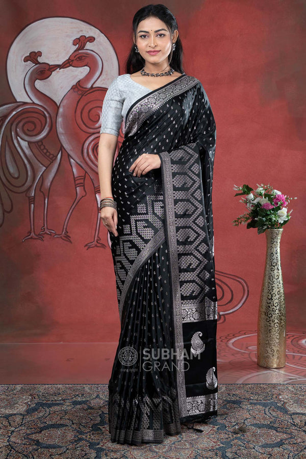 Black Soft Silk Pattu Saree