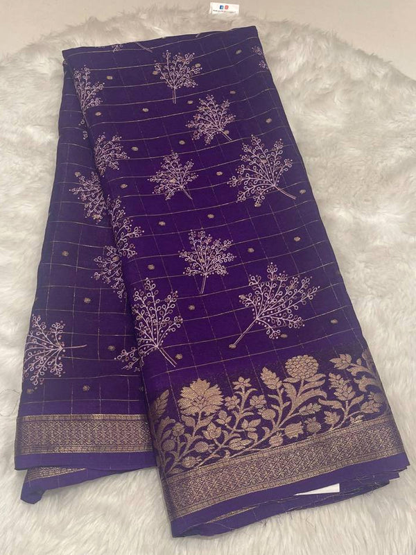 Georgette Crape Saree