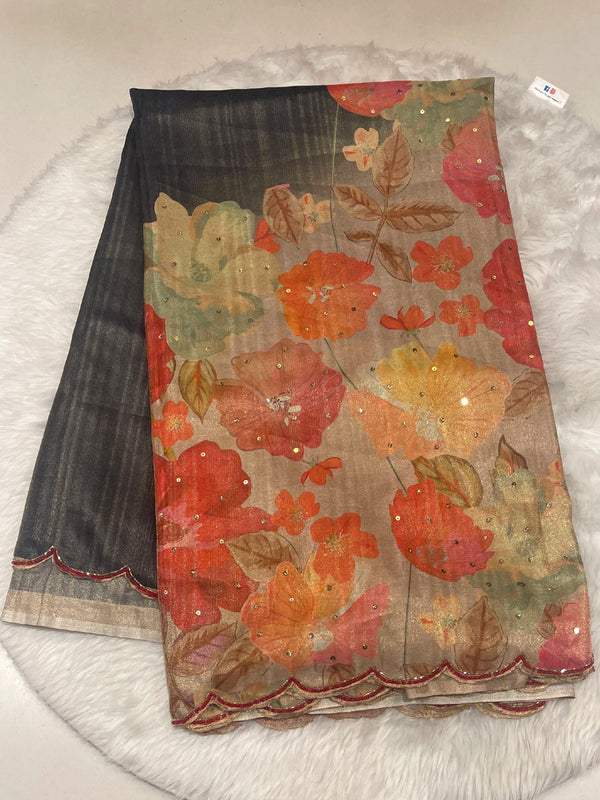 Katan Fancy Print Saree