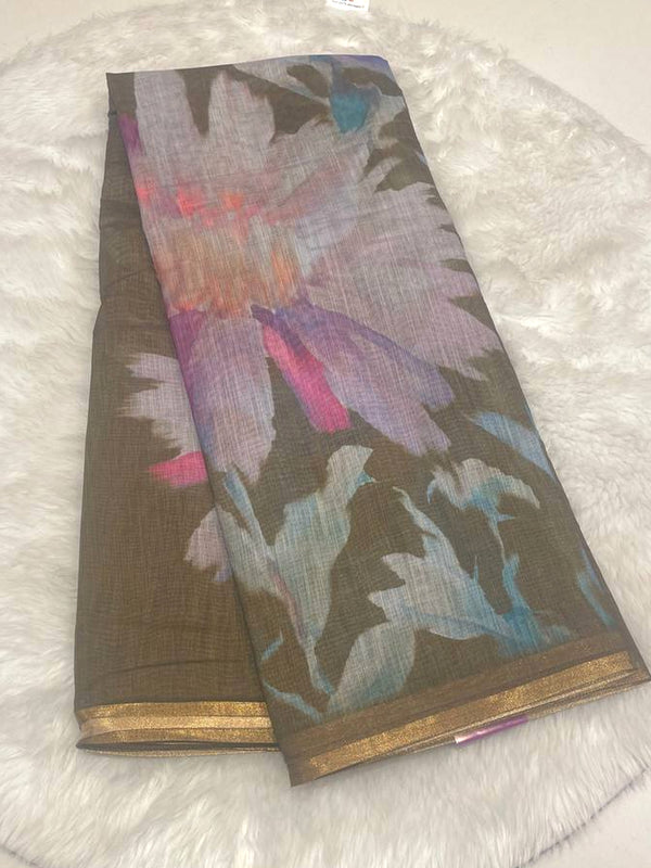 Digital Linen Saree