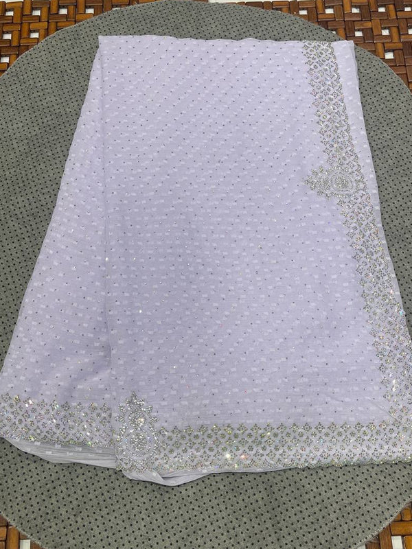 Lycra Georgette Sequin Work Saree