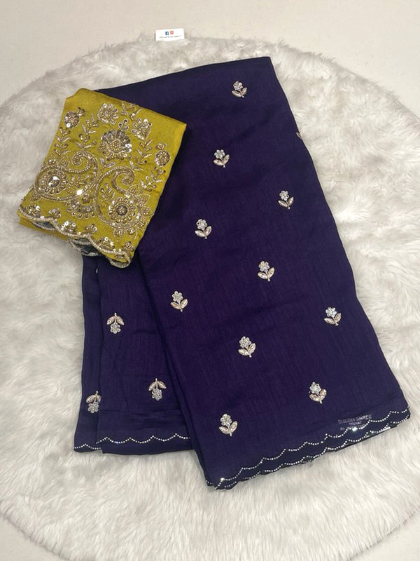 Malai Silk Saree with Zari Buttis