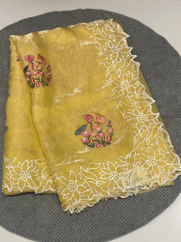 Butterfly Space Silk Saree