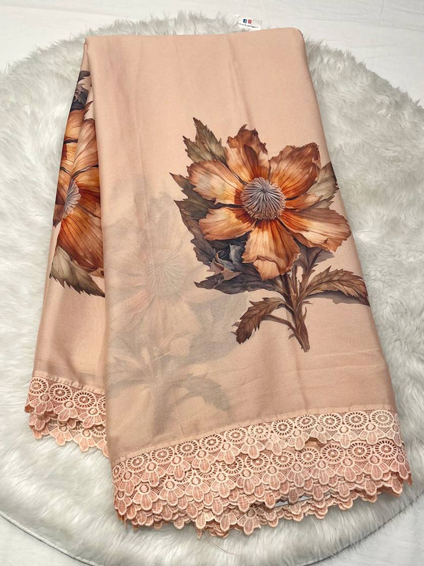 Viscose Georgette Floral Saree